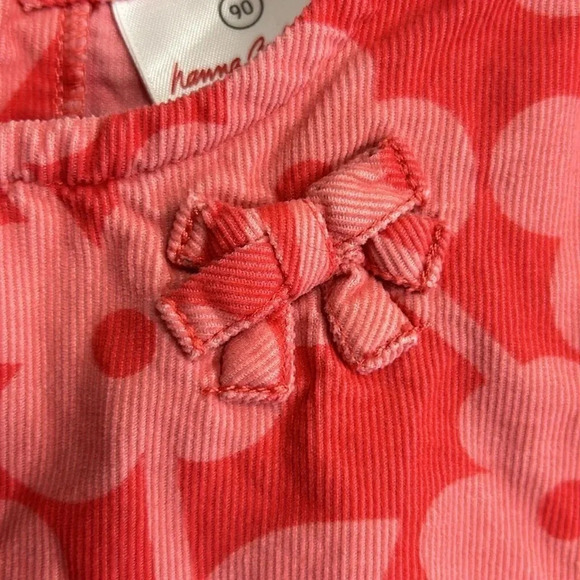 Sweet Hanna Andersson Size 3 (90) Corduroy Floral Dress‎ Pockets Lightweight - Picture 4 of 14